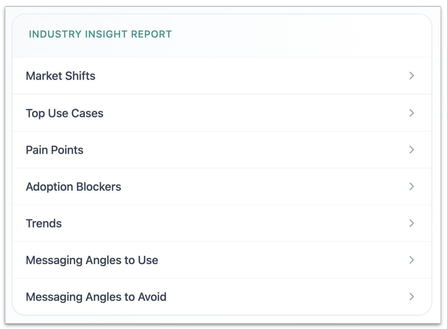Industry research report view